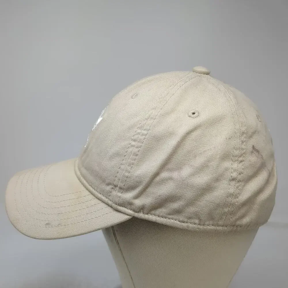 Adidas Baseball Cap Beige One Size Trefoil Embroidered Logo Slideback Hat